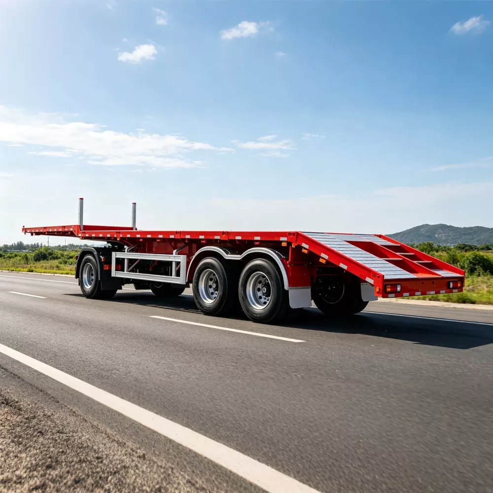 Letvægts Low-Deck Flatbed Semi-Trailer