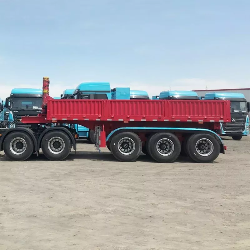 Straight-beam front-lift dumper sættevogn