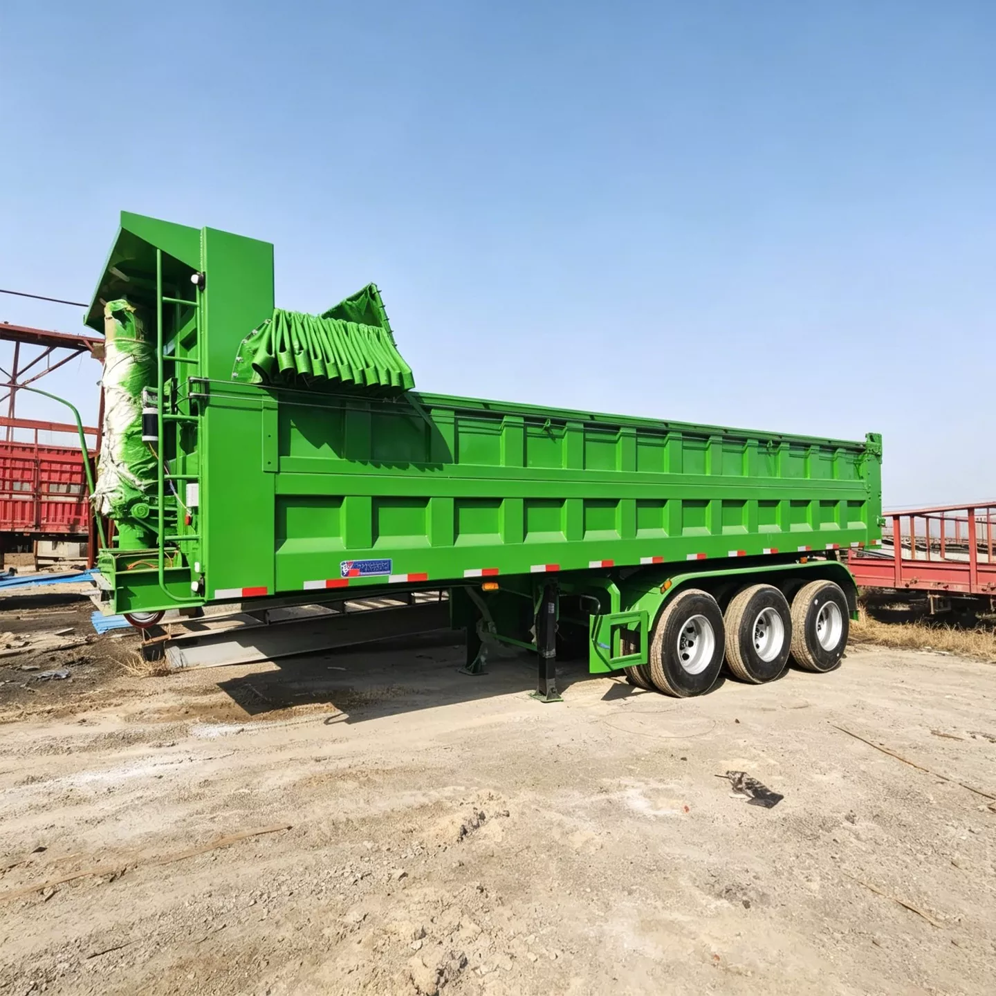 Udvidet og forstærket Mining Dump Semi-Trailer